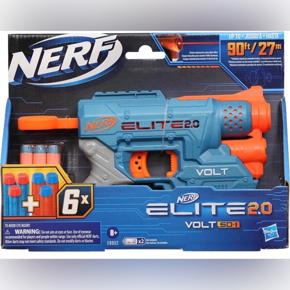 NERF Elite Toy Gun 2.0 Volt Blaster. 6 Darts. Light Beam, Up To 90 Ft.  Ages 8+ - Picture 3 of 6